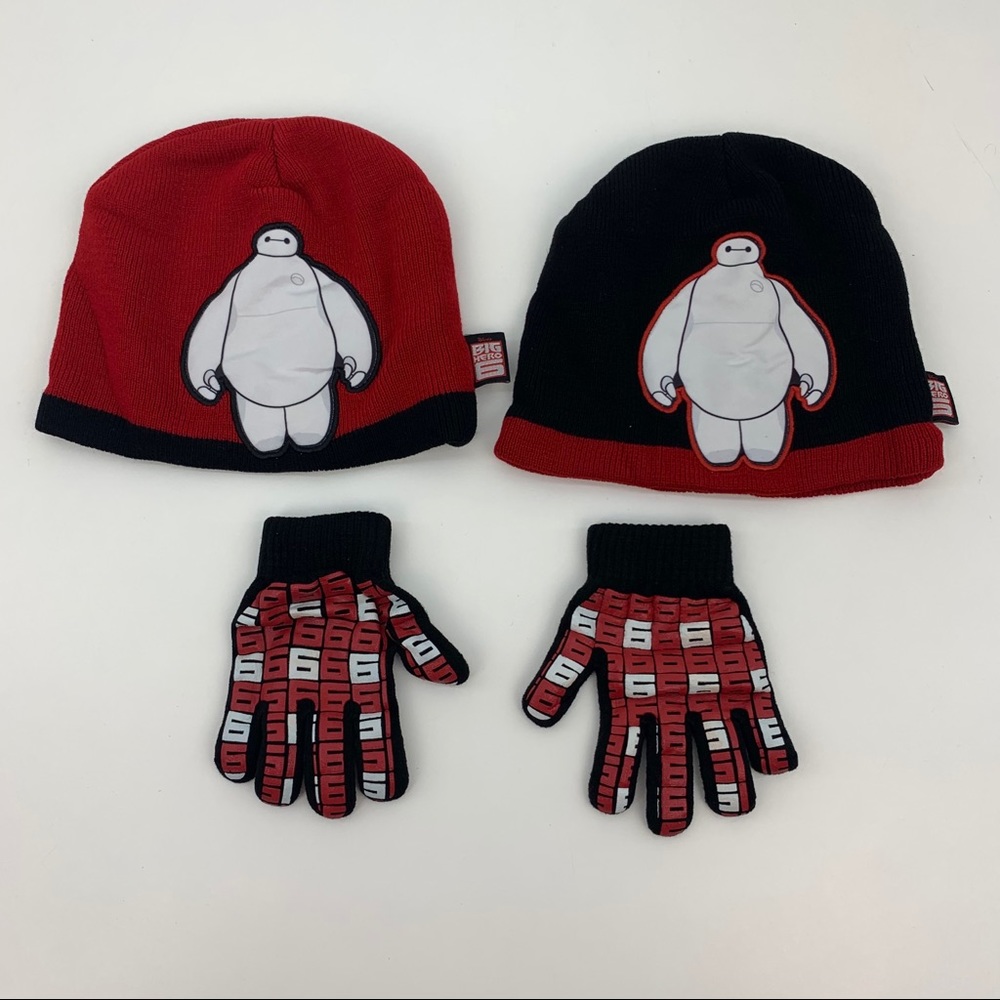 Disney Big hero 6 baymax Kids beanie and gloves